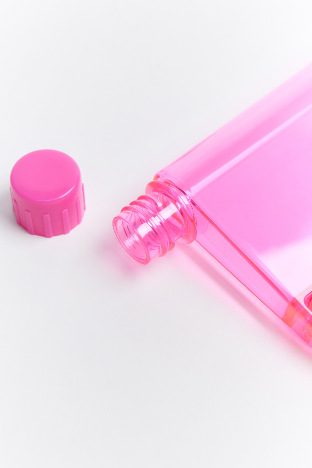 Бутылка для воды прозрачная - цвет розовый - 2