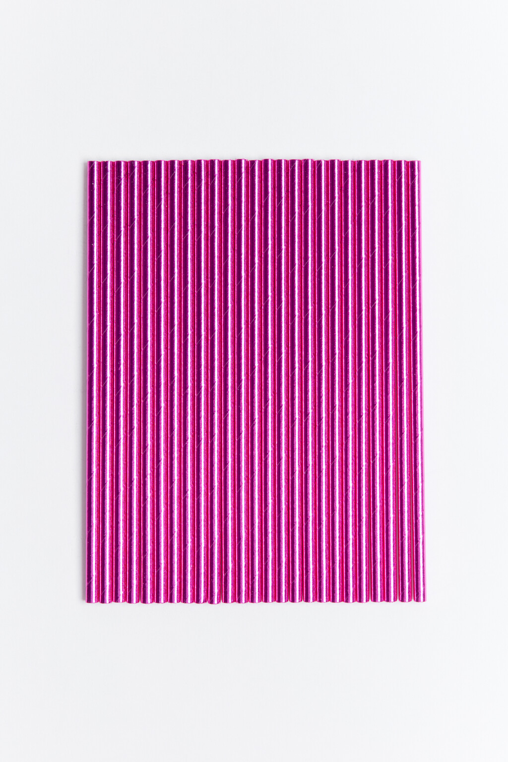 Набор бумажных трубочек для коктейлей - цвет розовый - 2