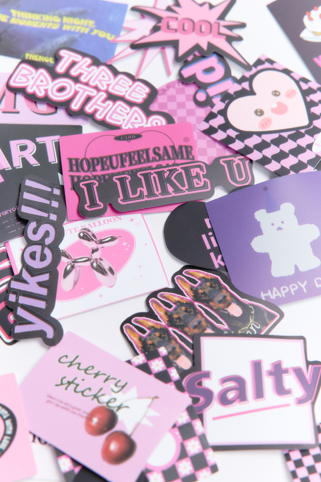 Набор наклеек - цвет белый - 2