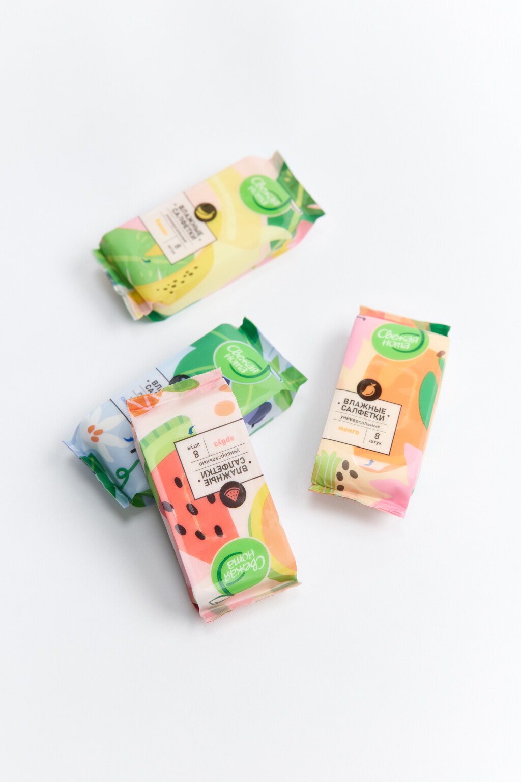 Салфетки влажные с фруктовым ароматом - цвет мультиколор - 1