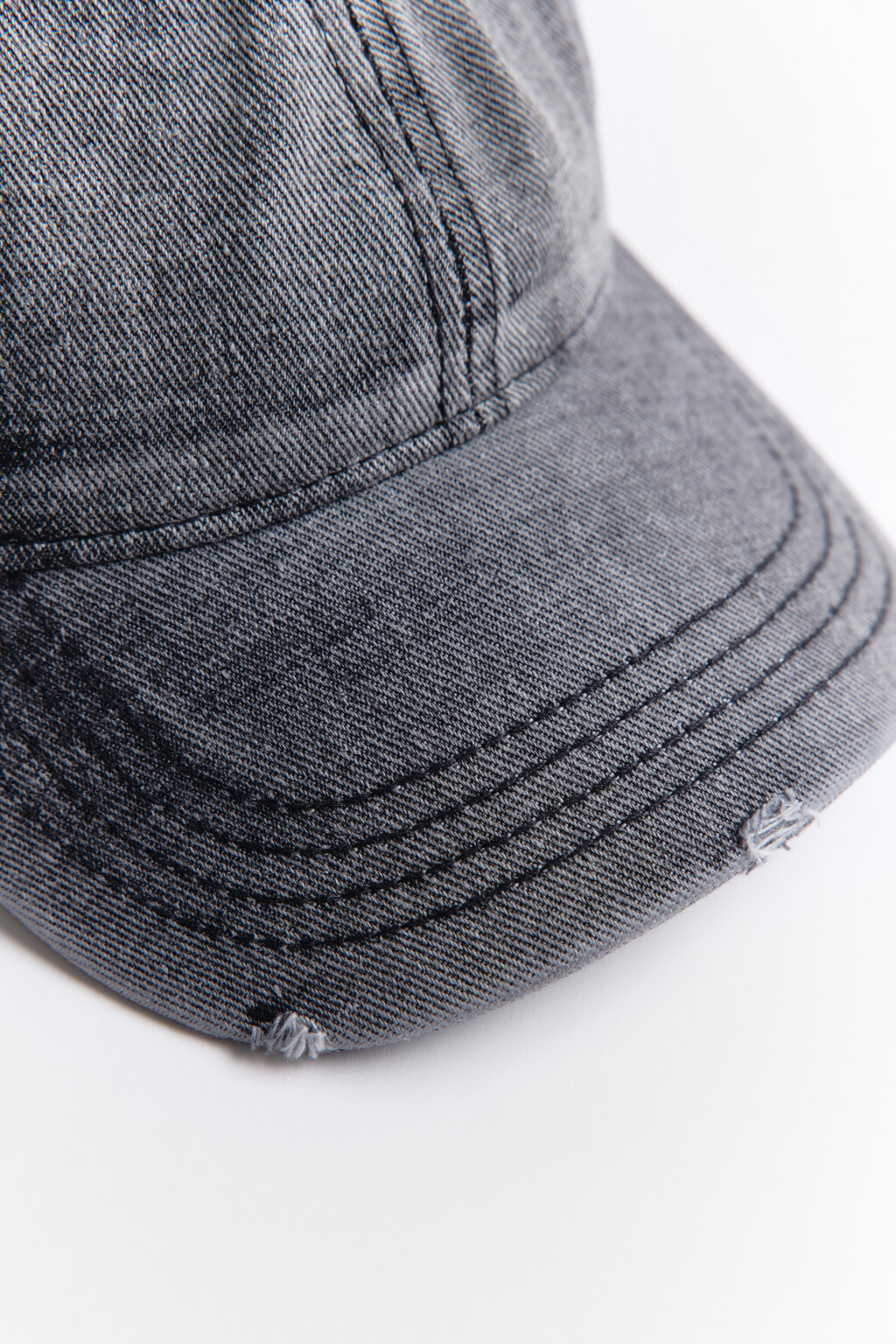 Кепка джинсовая с вареным эффектом - цвет черный - 3