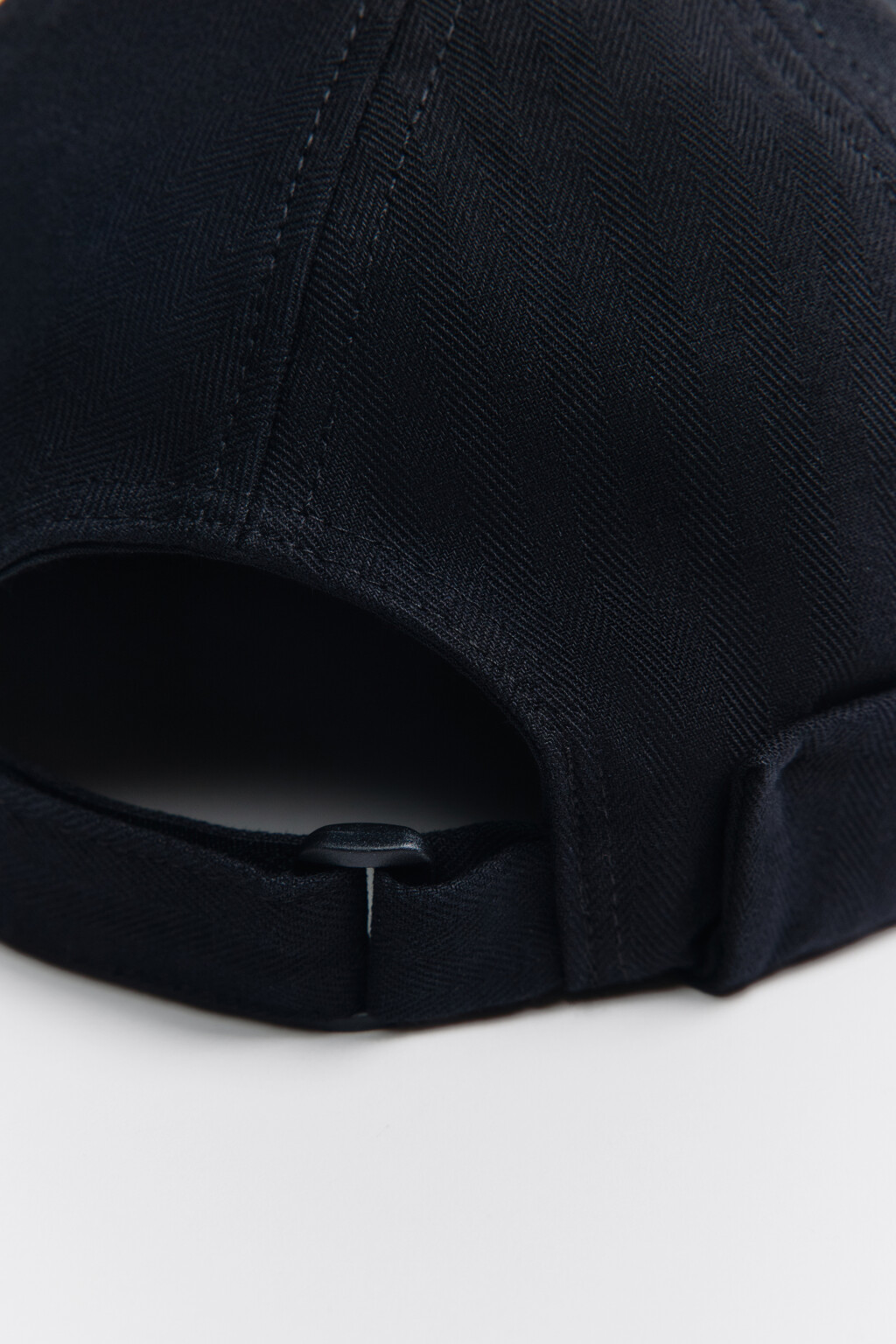 Кепка-докерка унисекс хлопковая - цвет черный - 3