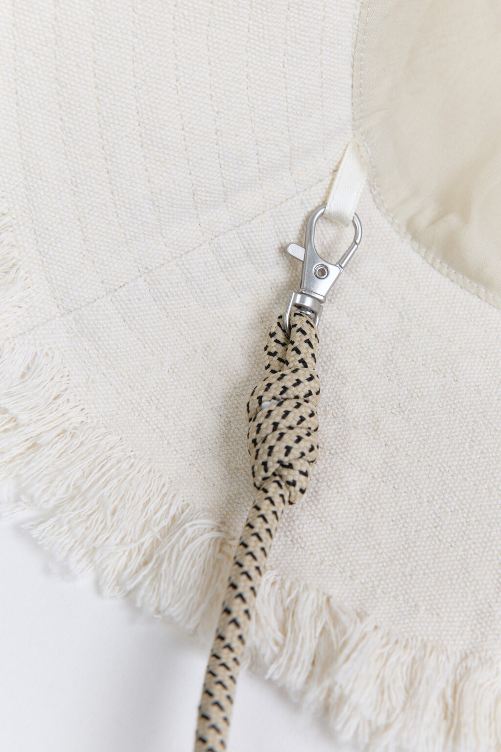 Панама с широкими полями и шнурком - цвет бежевый - 4