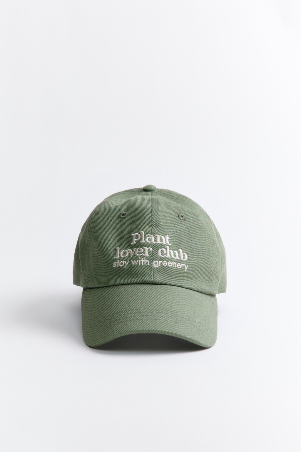 Бейсболка хлопковая с вышивкой - цвет зеленый - 1