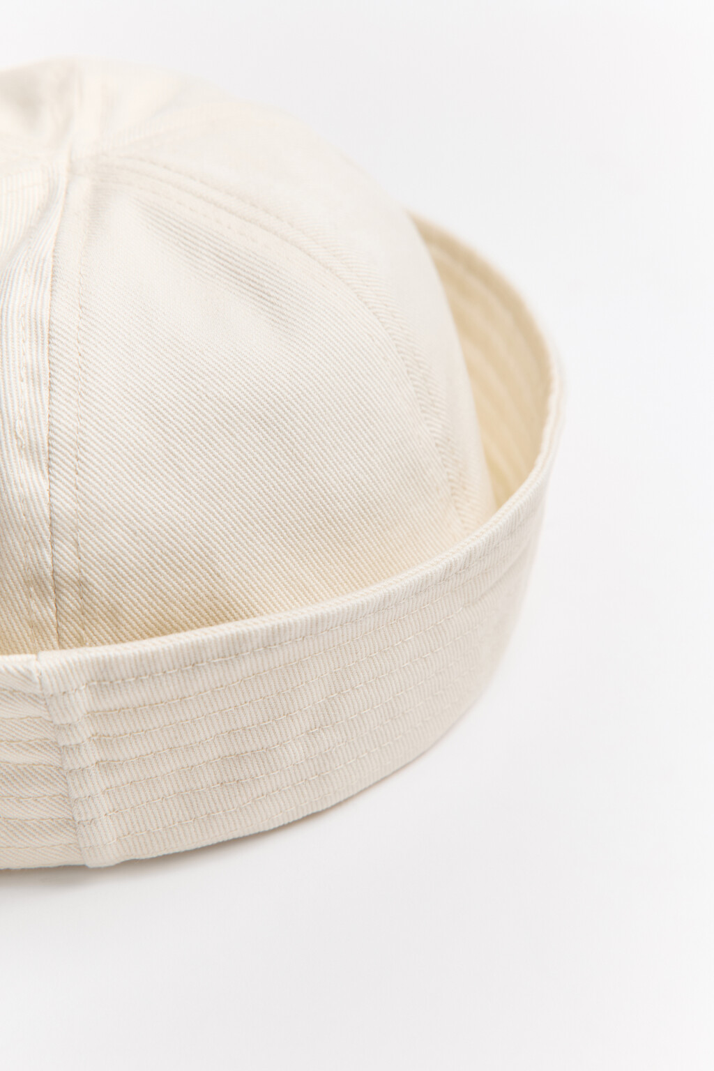 Панама-морячка хлопковая - цвет молочный - 4