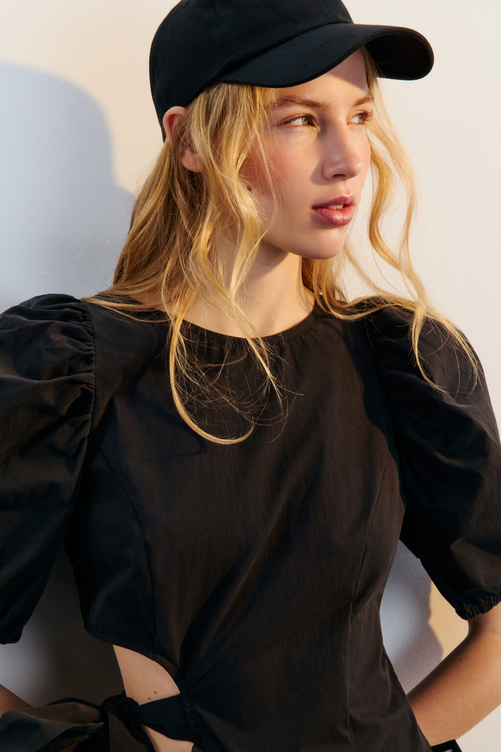 Бейсболка хлопковая с завязками - цвет белый - 7