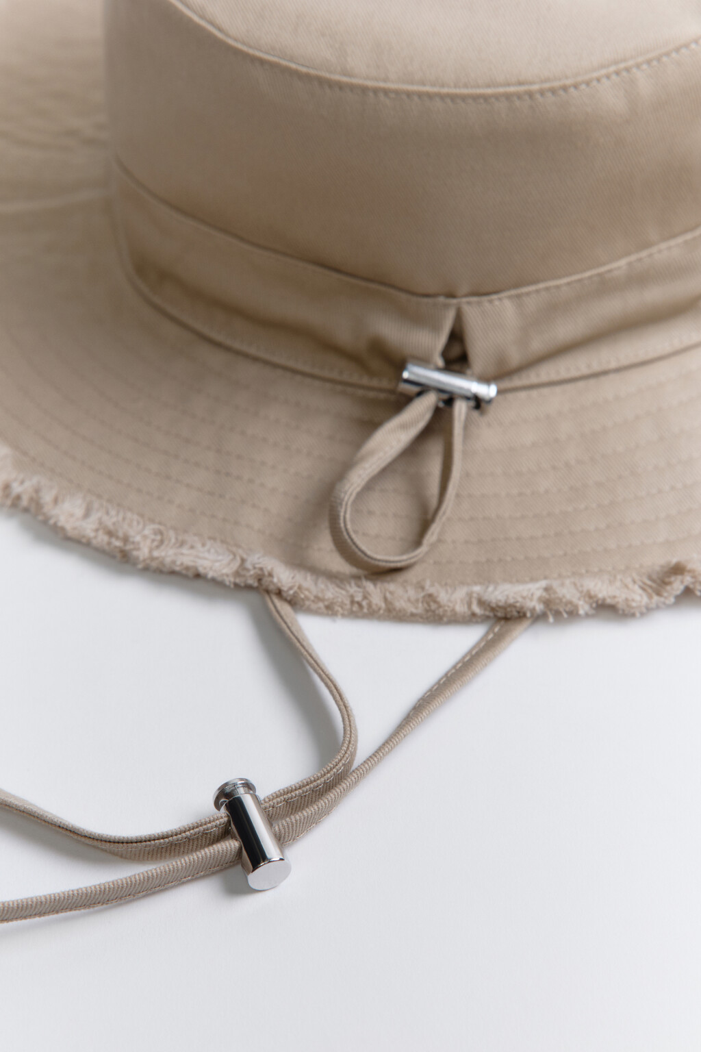 Панама хлопковая с завязками - цвет коричневый - 2