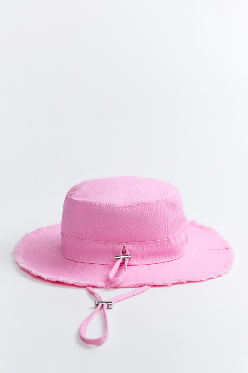 Панама хлопковая с завязками - цвет розовый - 4