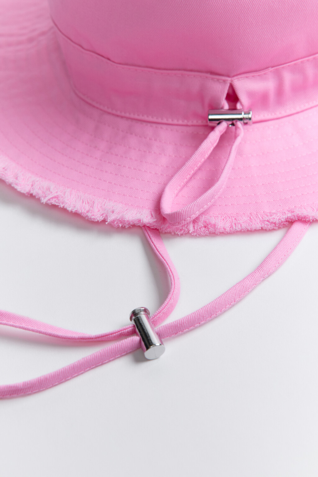 Панама хлопковая с завязками - цвет розовый - 5
