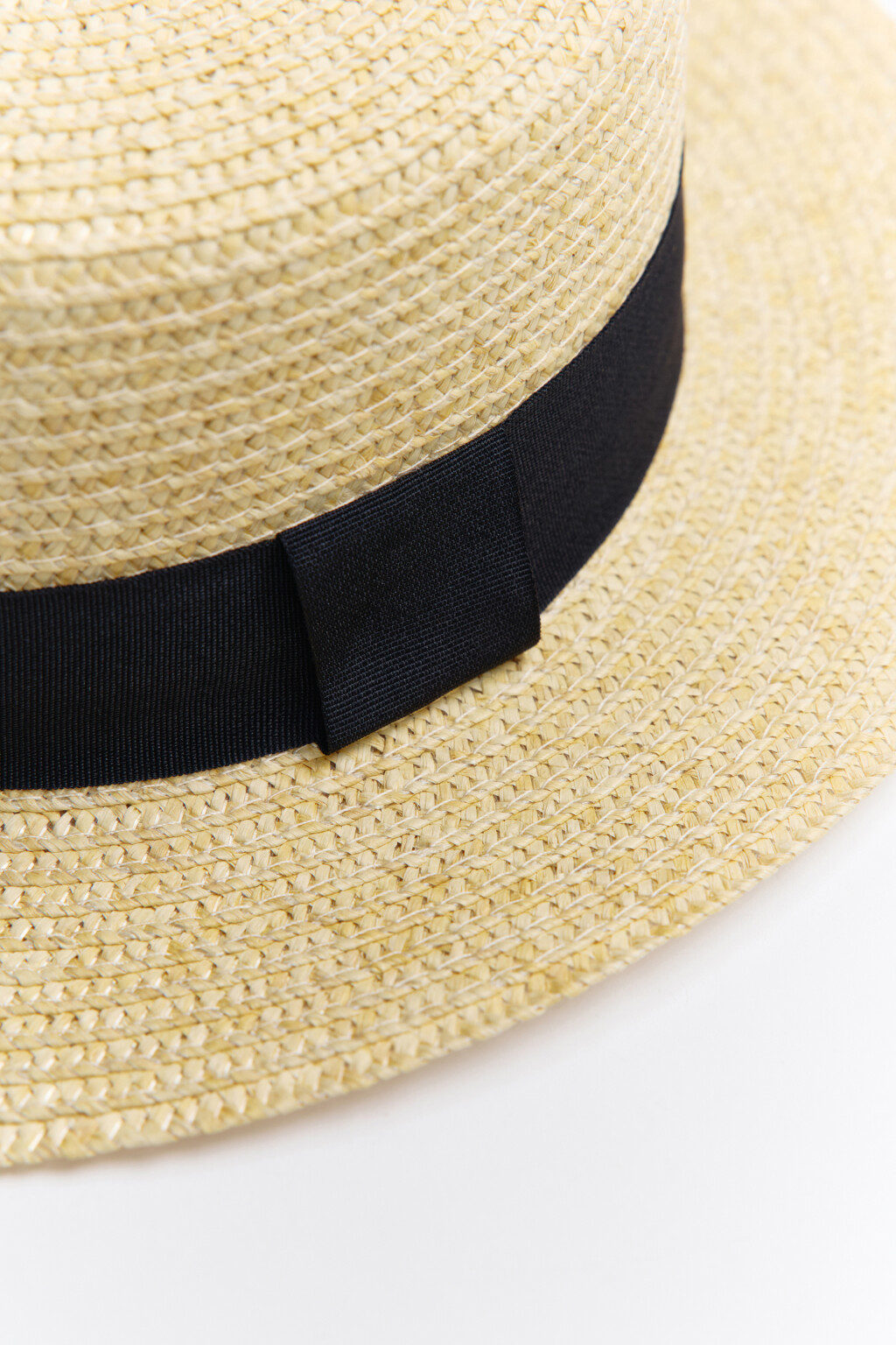 Шляпа соломенная с узкими полями - цвет бежевый - 2