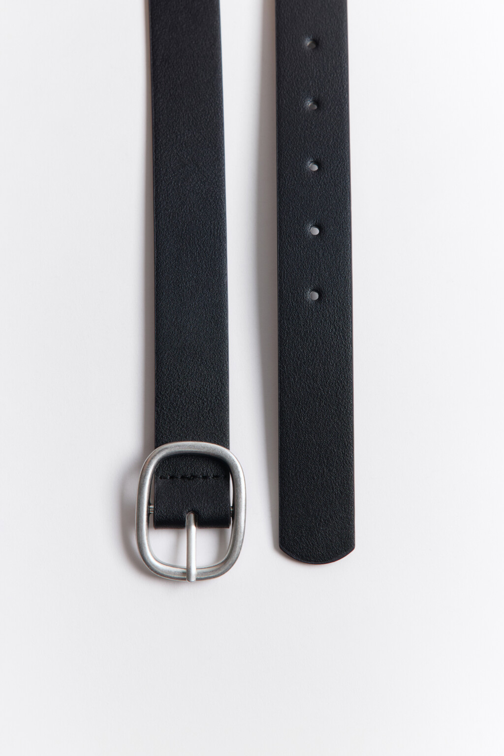 Ремень широкий с металлической пряжкой - цвет черный - 1