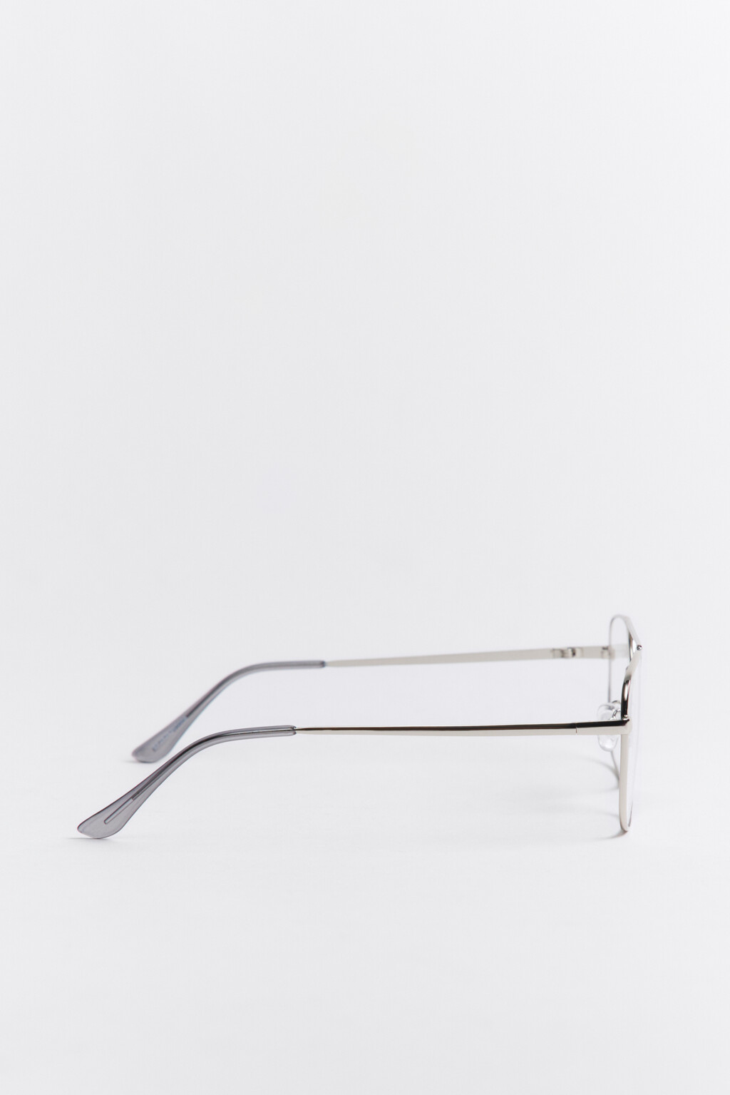 Очки-нулевки в тонкой металлической оправе - цвет серый - 4