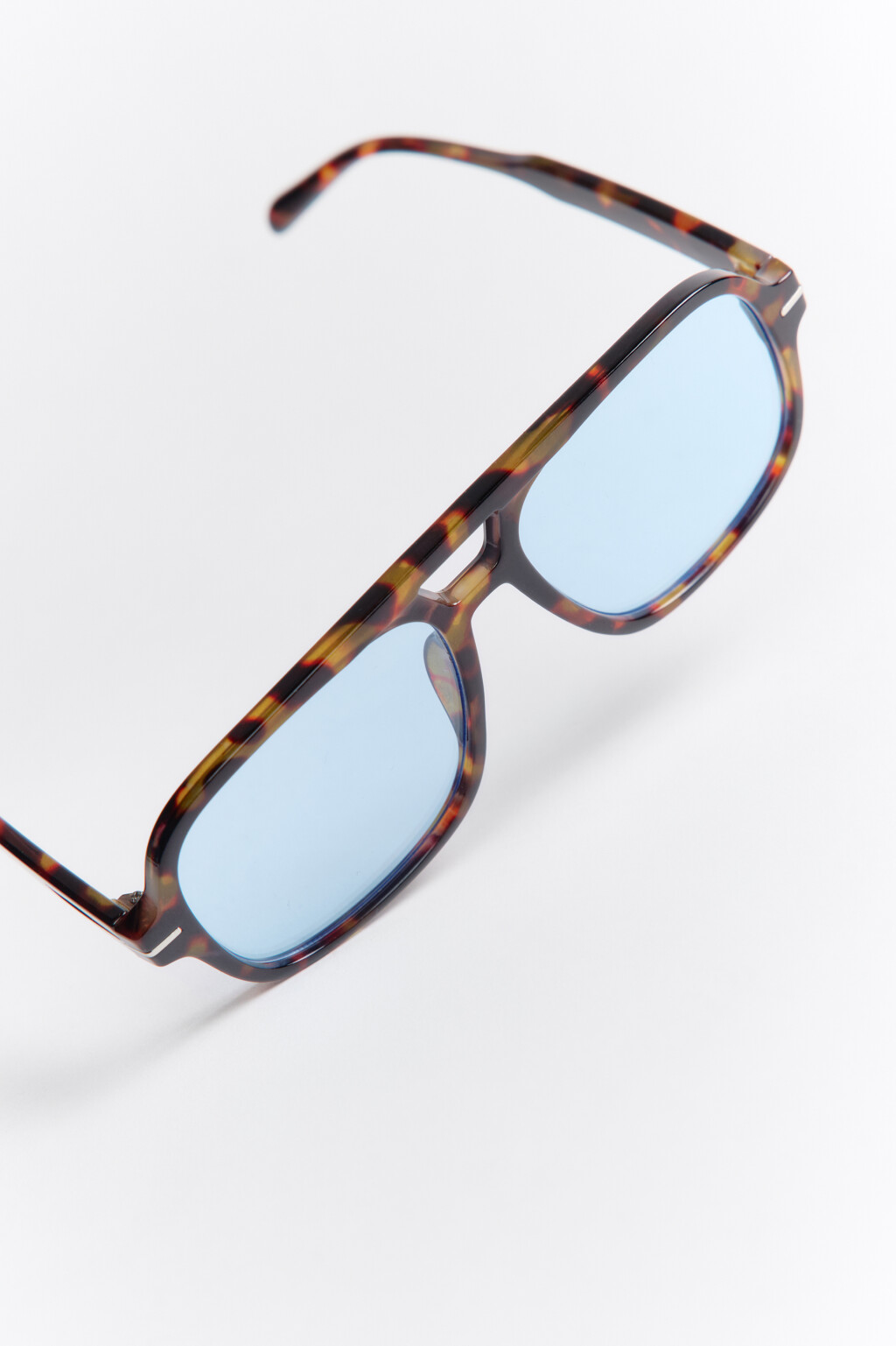 Очки солнцезащитные в леопардовой оправе - цвет голубой - 5