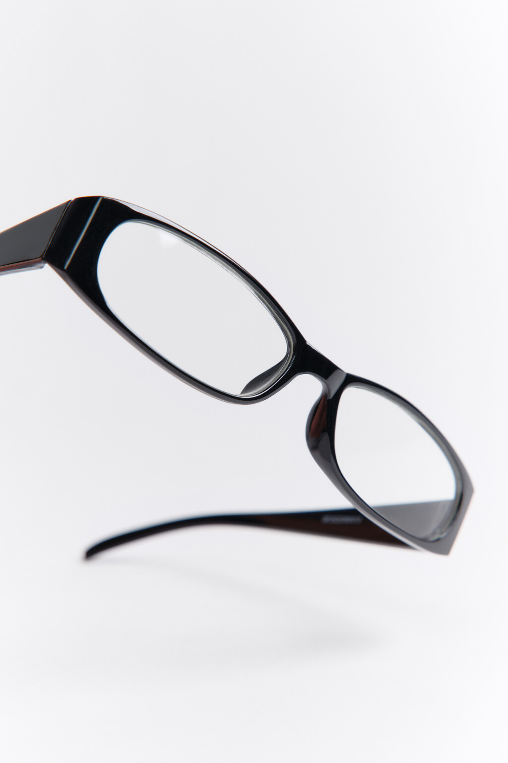 Очки-нулевки овальные в тонкой оправе - цвет бордовый - 3