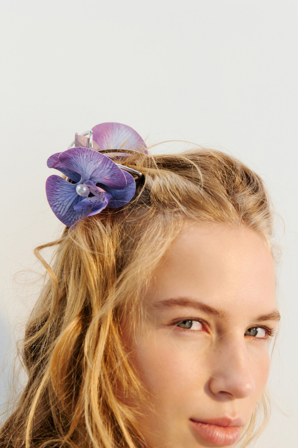 Заколка для волос в виде орхидеи - цвет мультиколор - 2