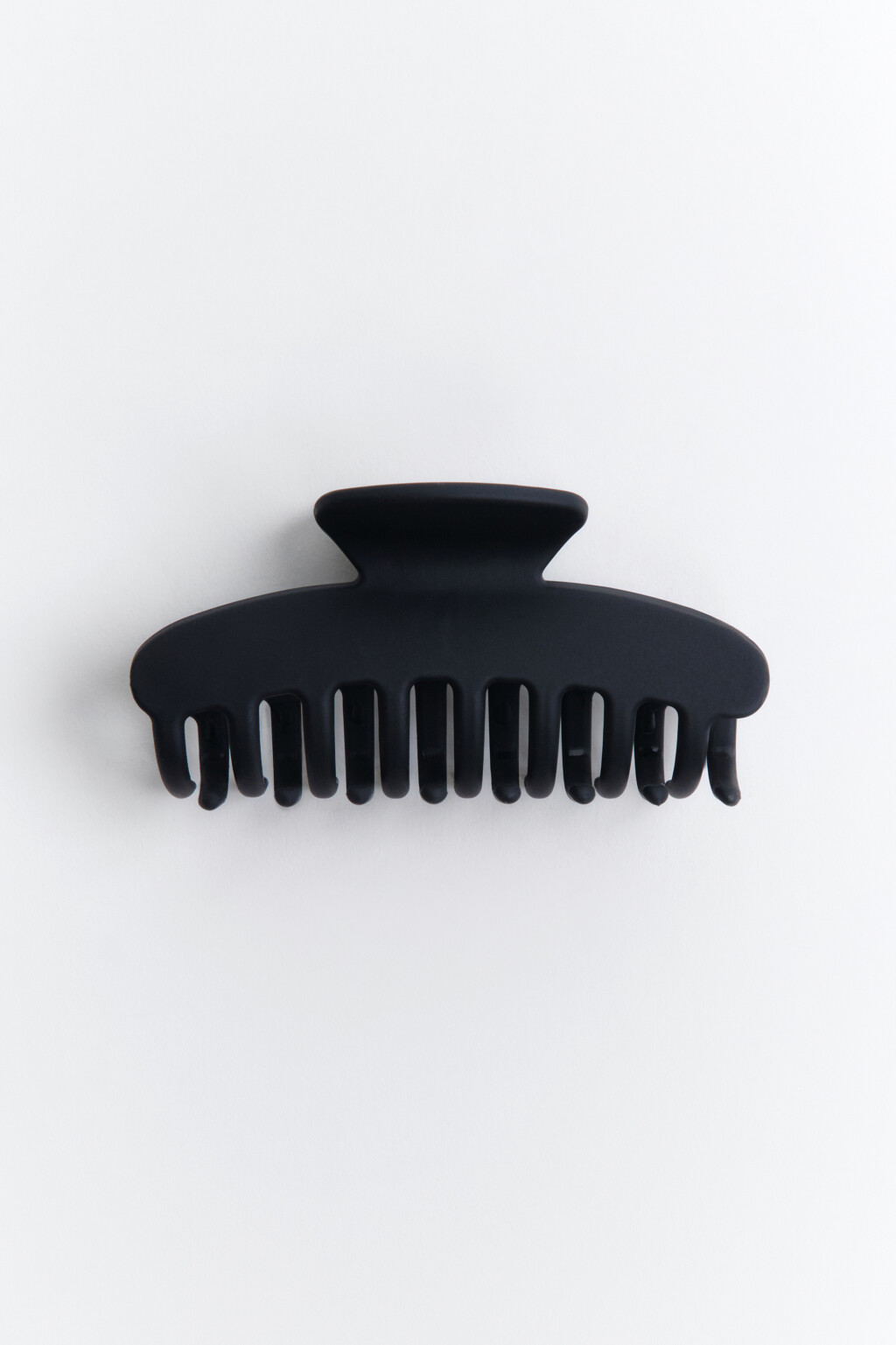 Заколка-краб для волос матовая - цвет черный - 1