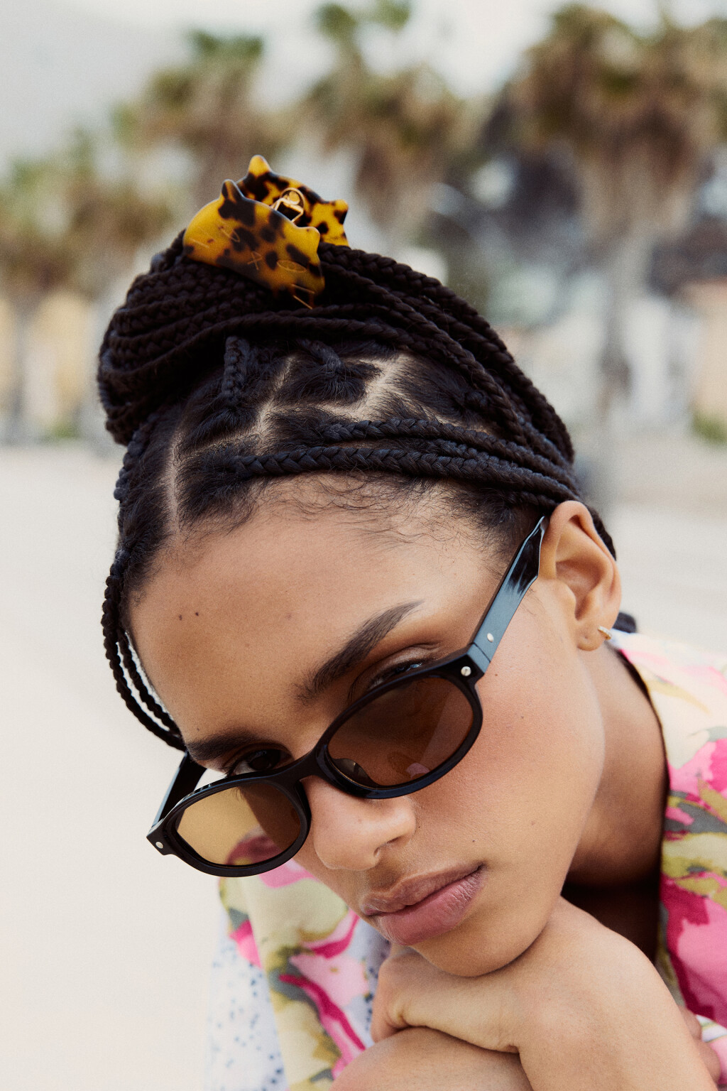 Заколка-краб в виде котика - цвет черный - 1