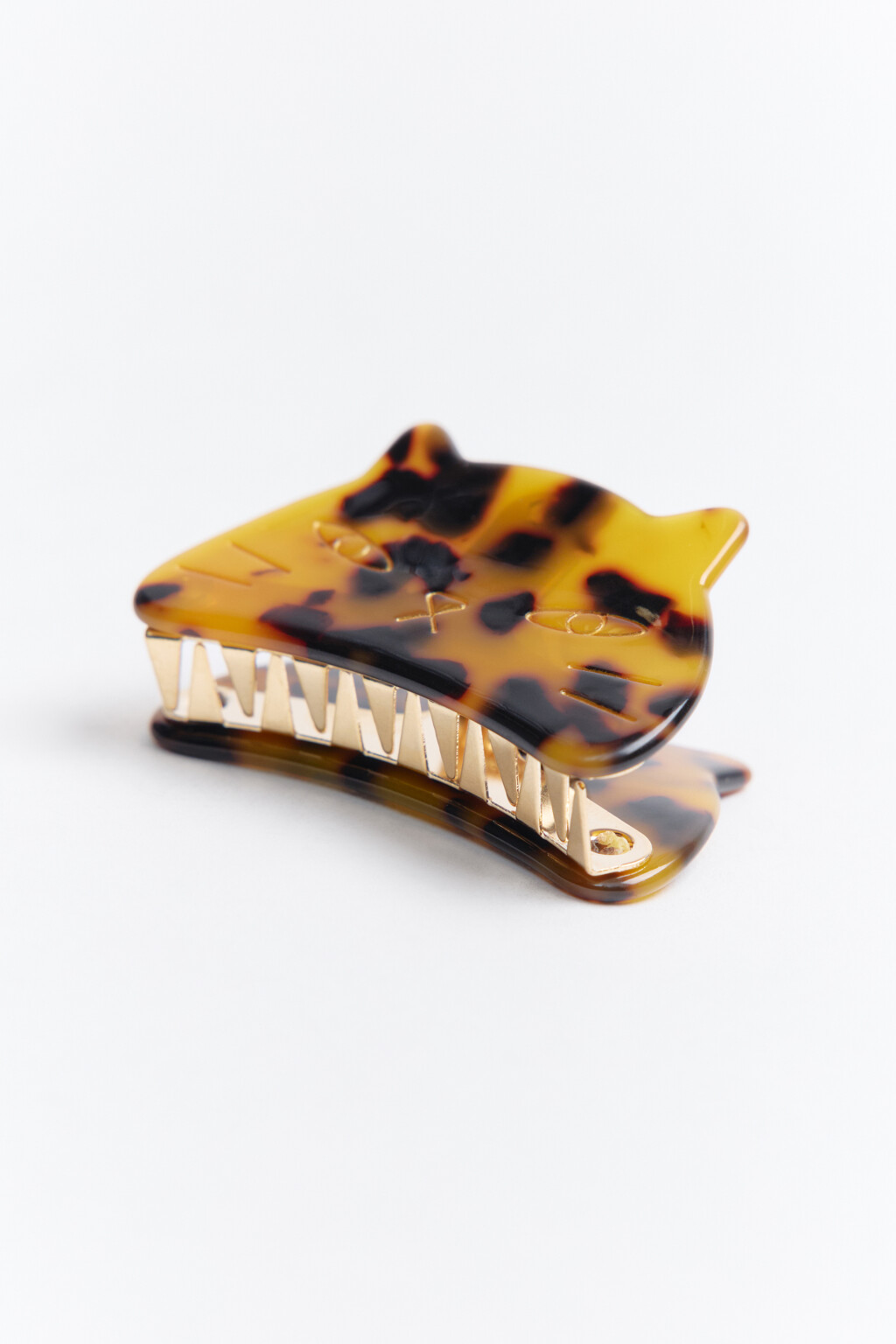 Заколка-краб в виде котика - цвет черный - 3