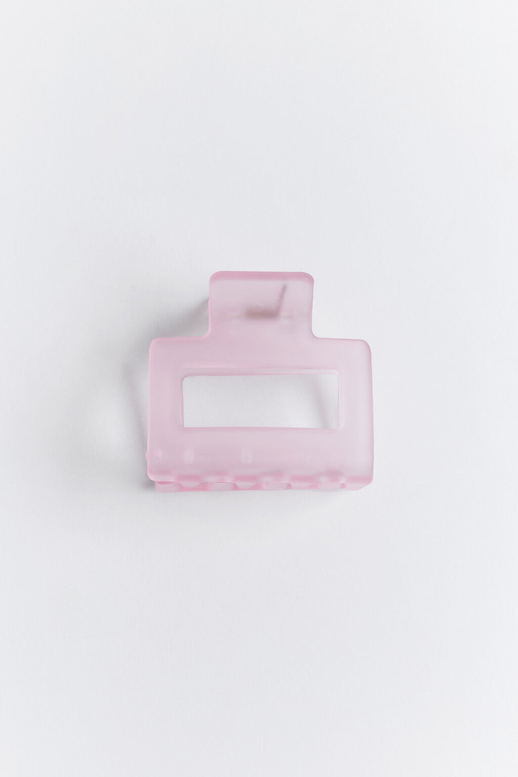 Заколка-краб для волос полупрозрачная - цвет розовый - 1