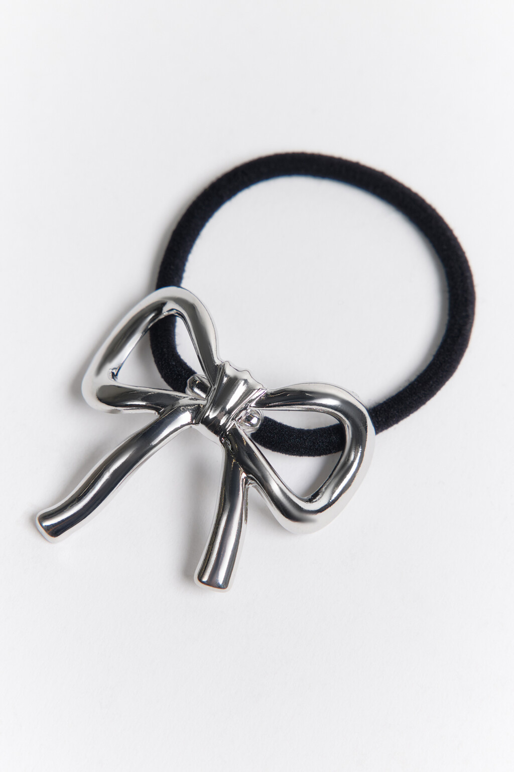 Резинка для волос с бантиком - цвет черный - 2