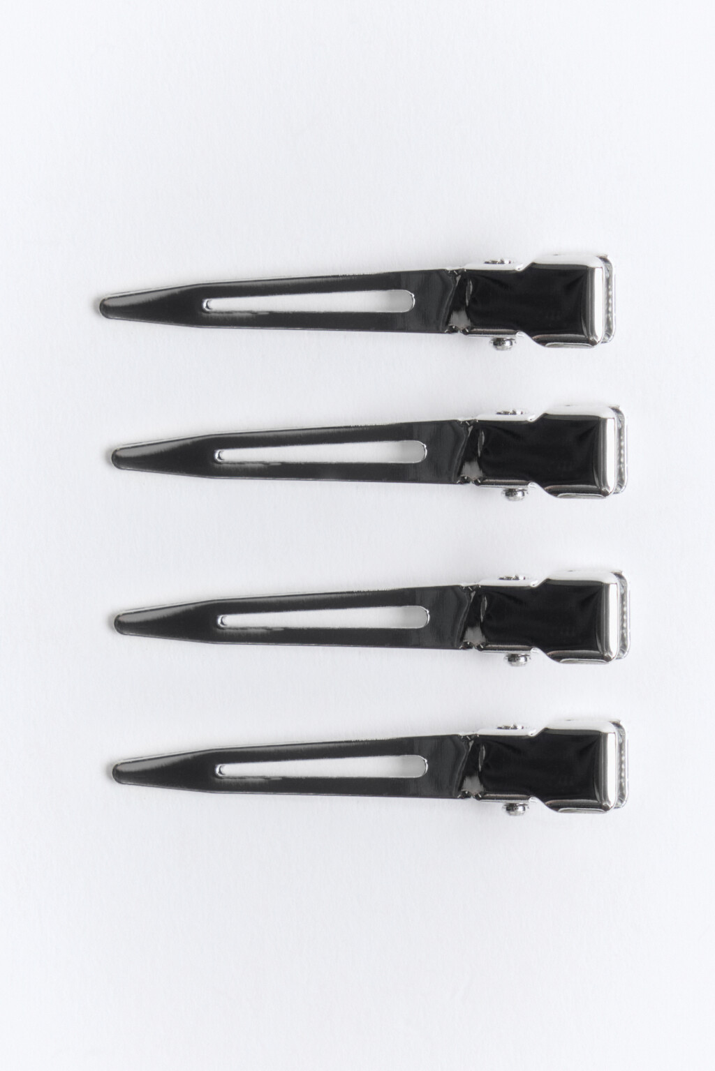 Набор заколок-зажимов (4 штуки) - цвет серый - 1