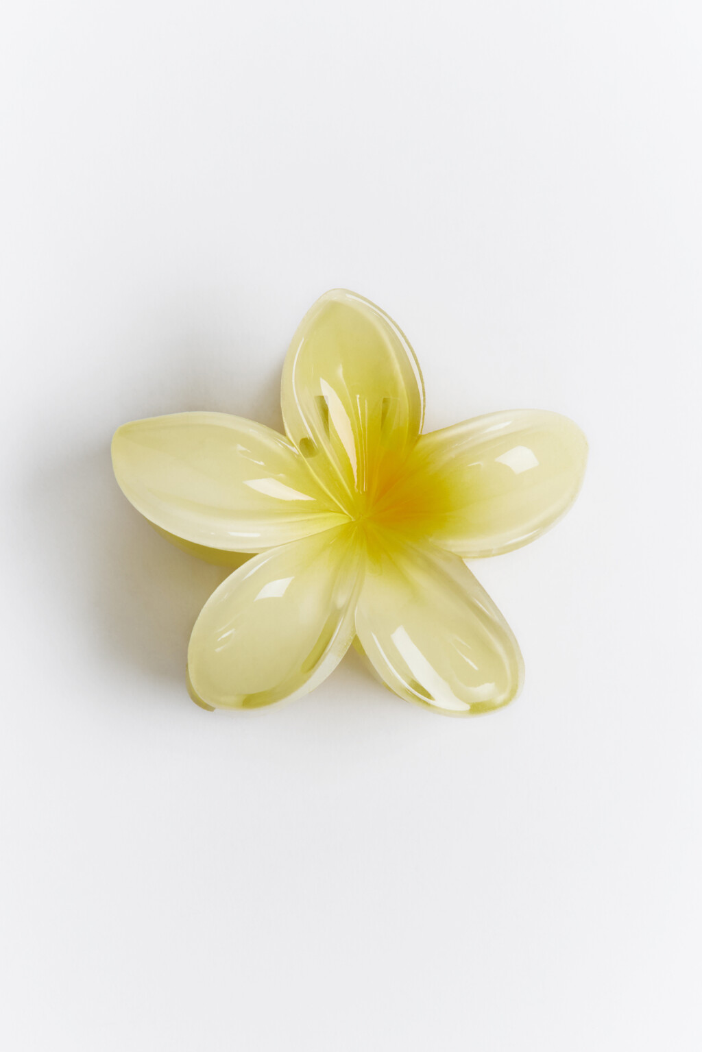 Заколка-краб в виде цветка - цвет белый - 4