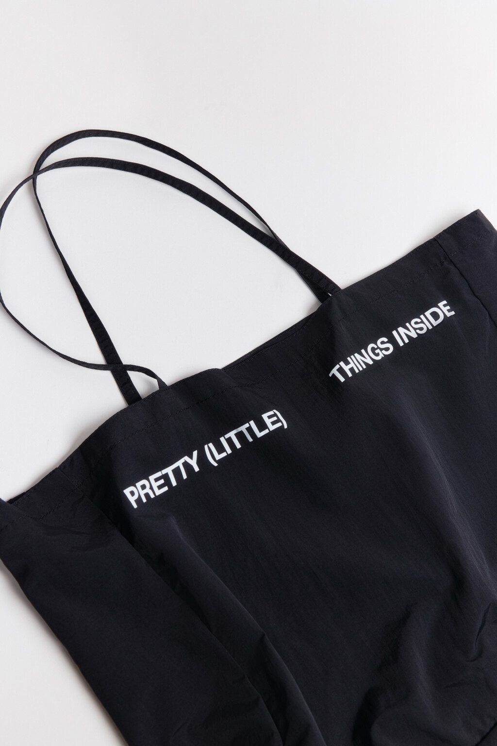Сумка-шопер текстильная с принтом - цвет черный - 4
