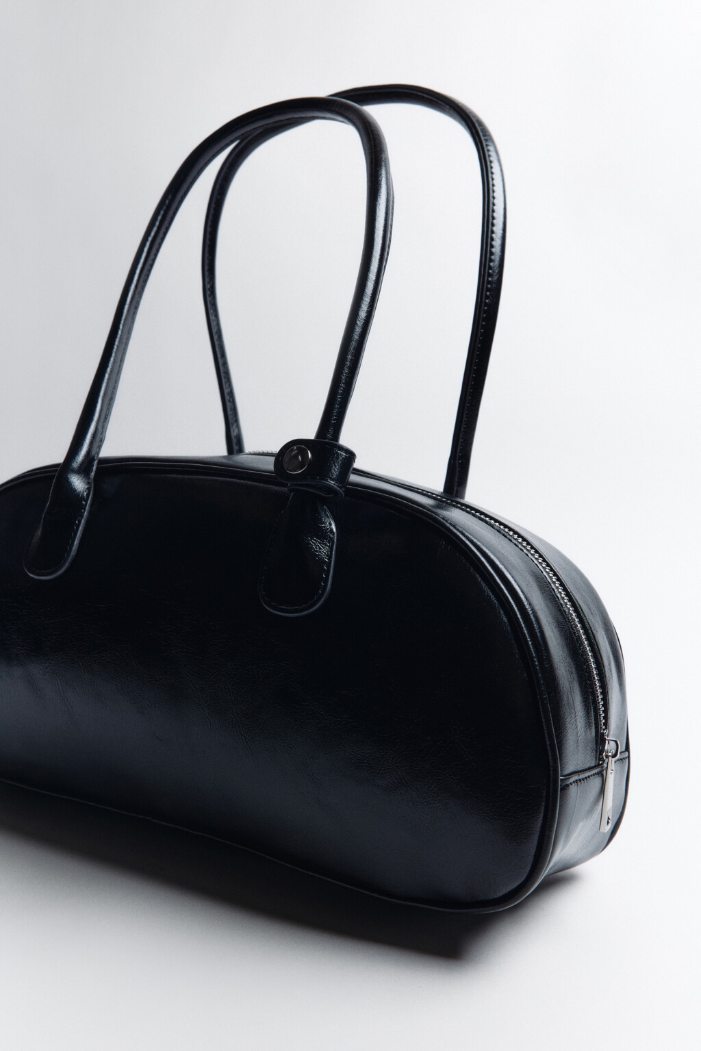 Сумка с двумя ручками на плечо - цвет черный - 1