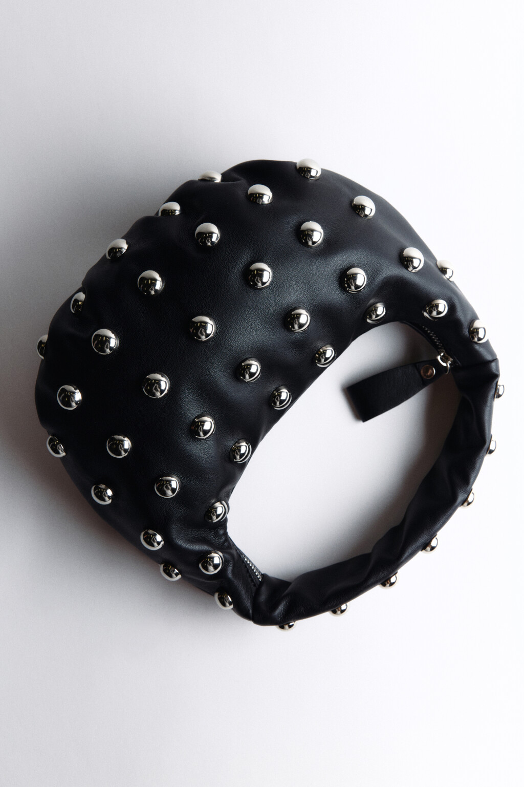 Сумка-багет с металлическим декором - цвет черный - 1