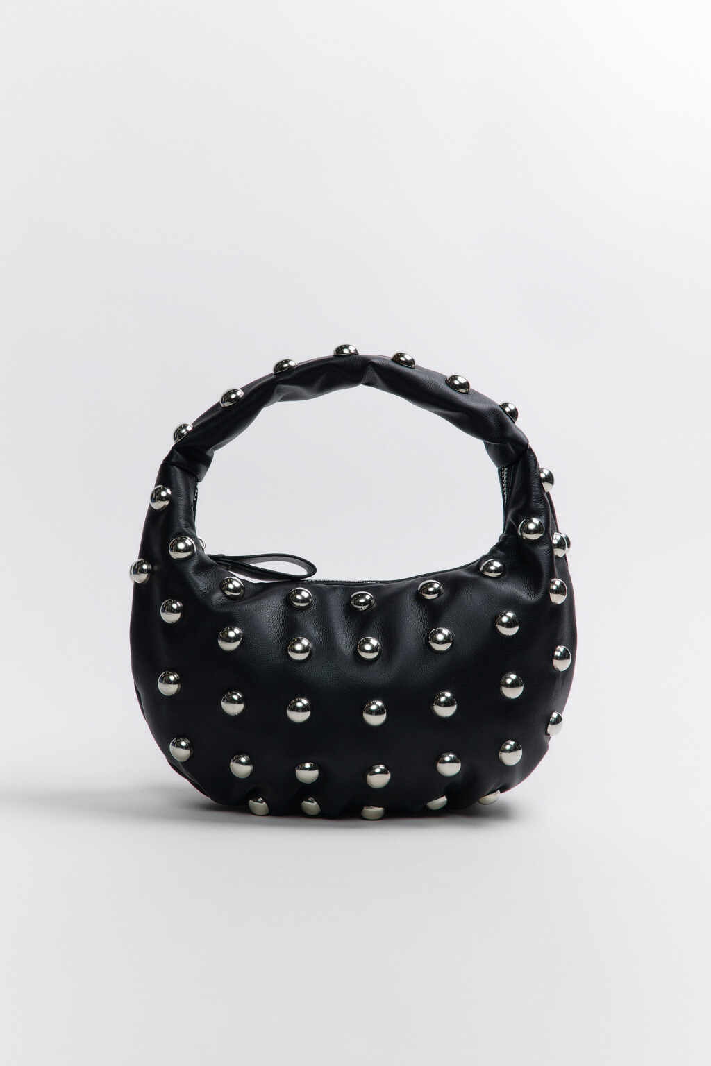 Сумка-багет с металлическим декором - цвет черный - 2