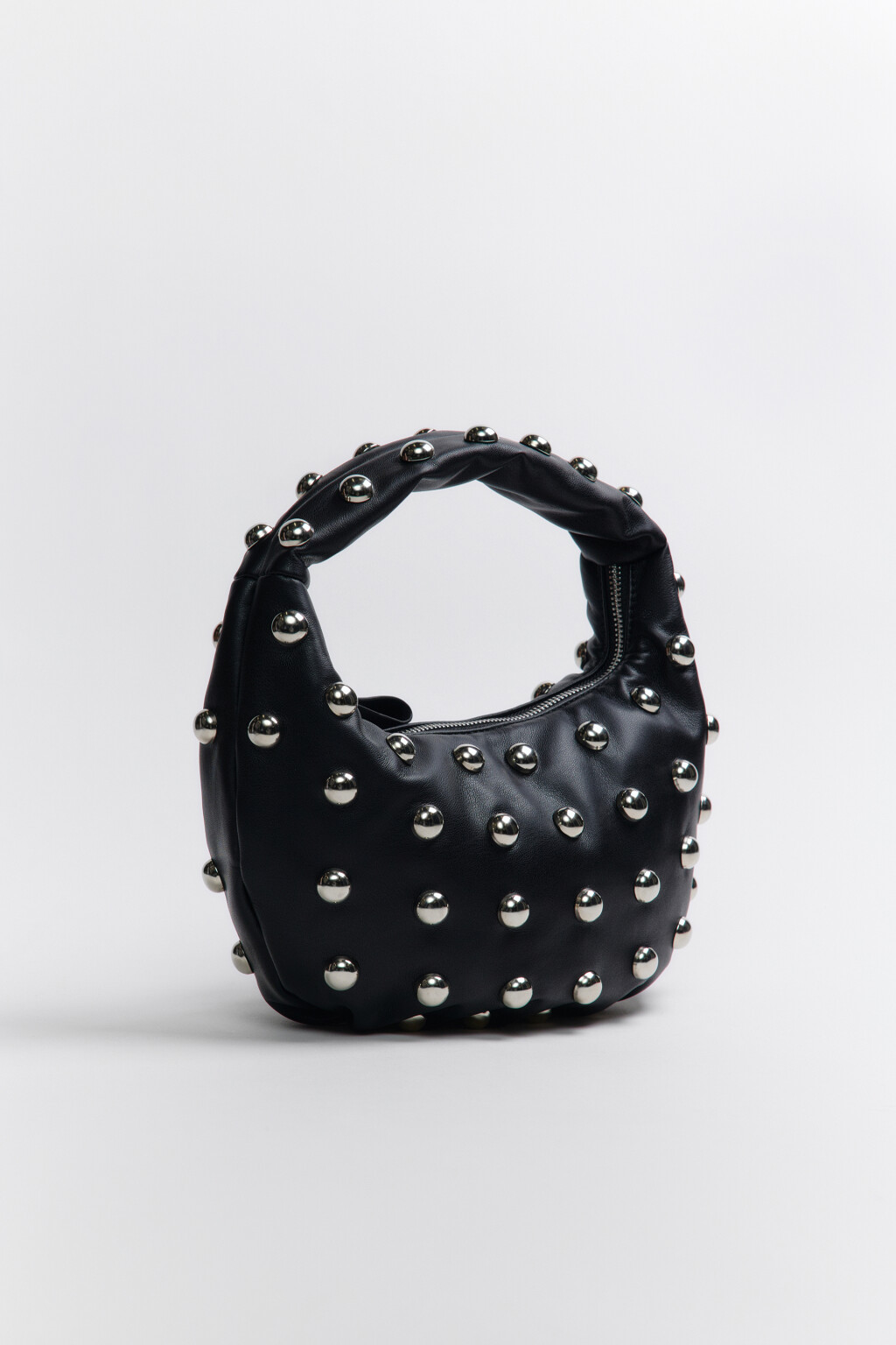 Сумка-багет с металлическим декором - цвет черный - 3