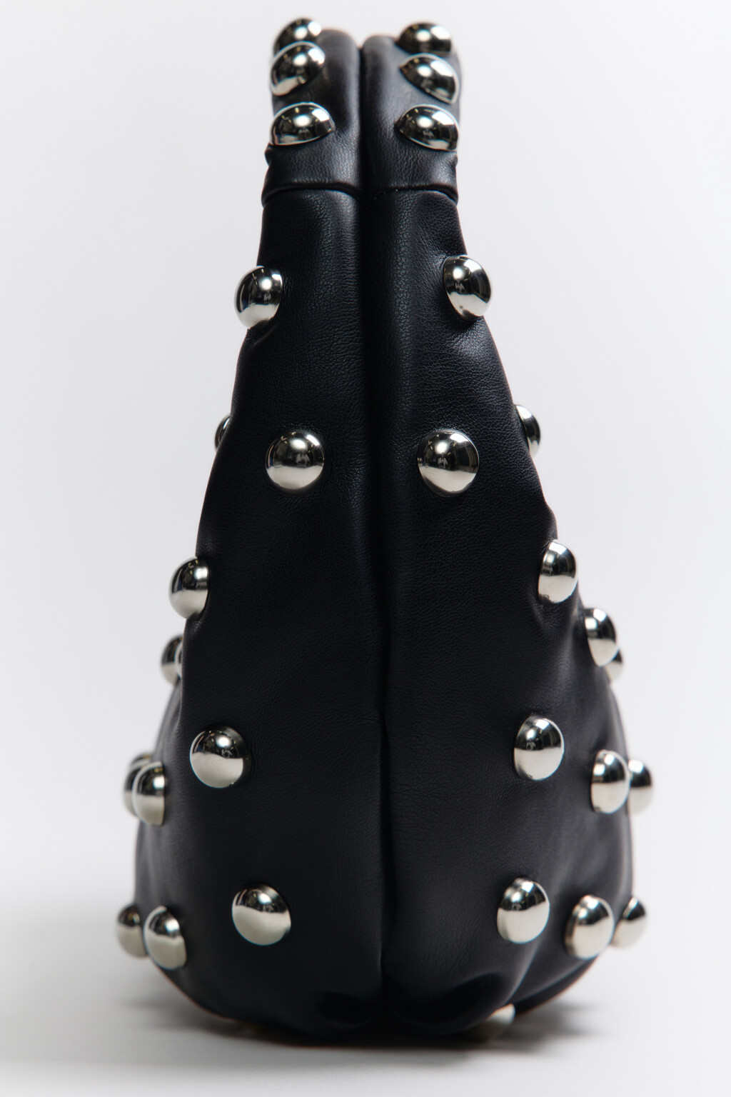 Сумка-багет с металлическим декором - цвет черный - 4