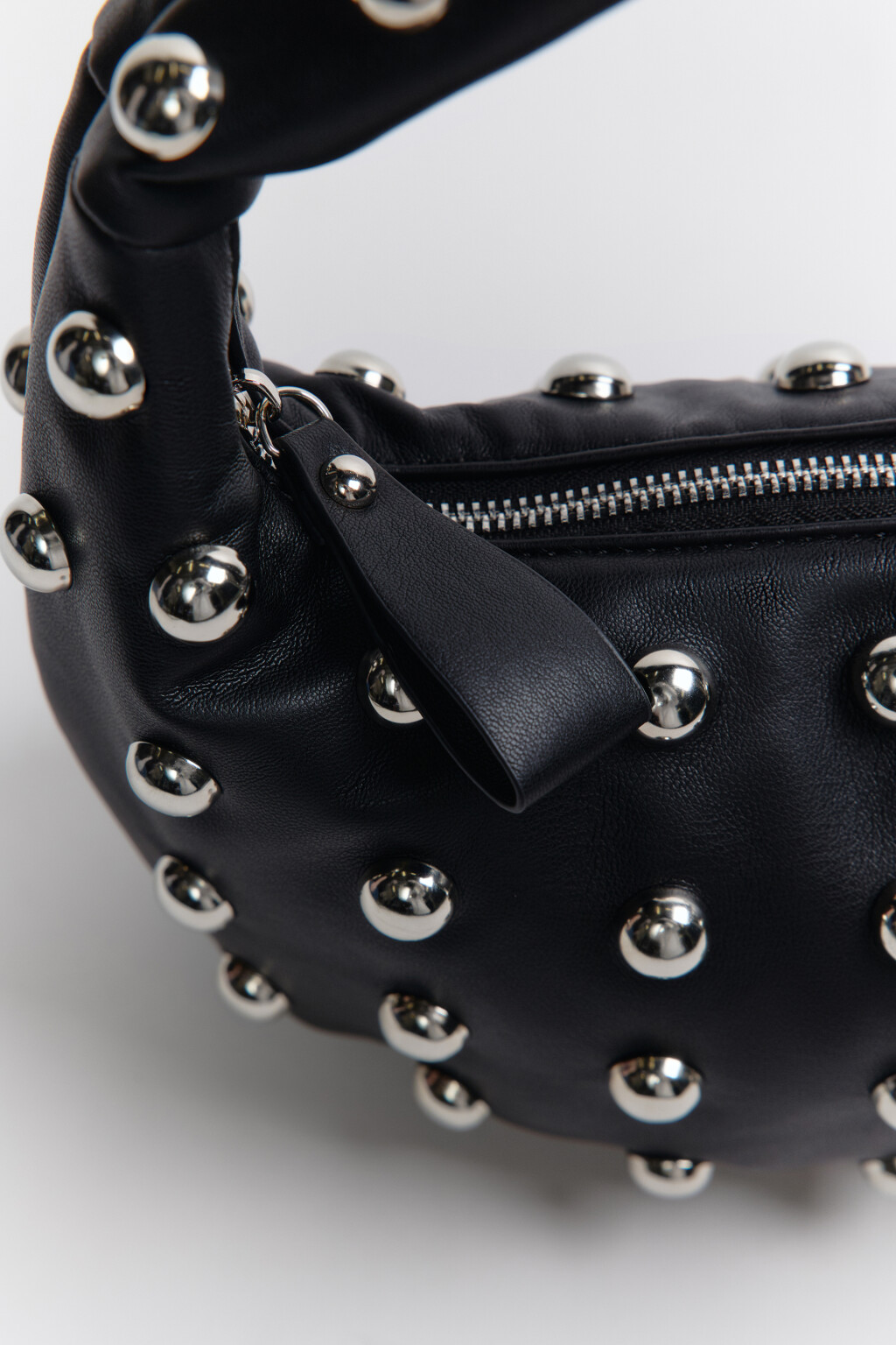 Сумка-багет с металлическим декором - цвет черный - 5