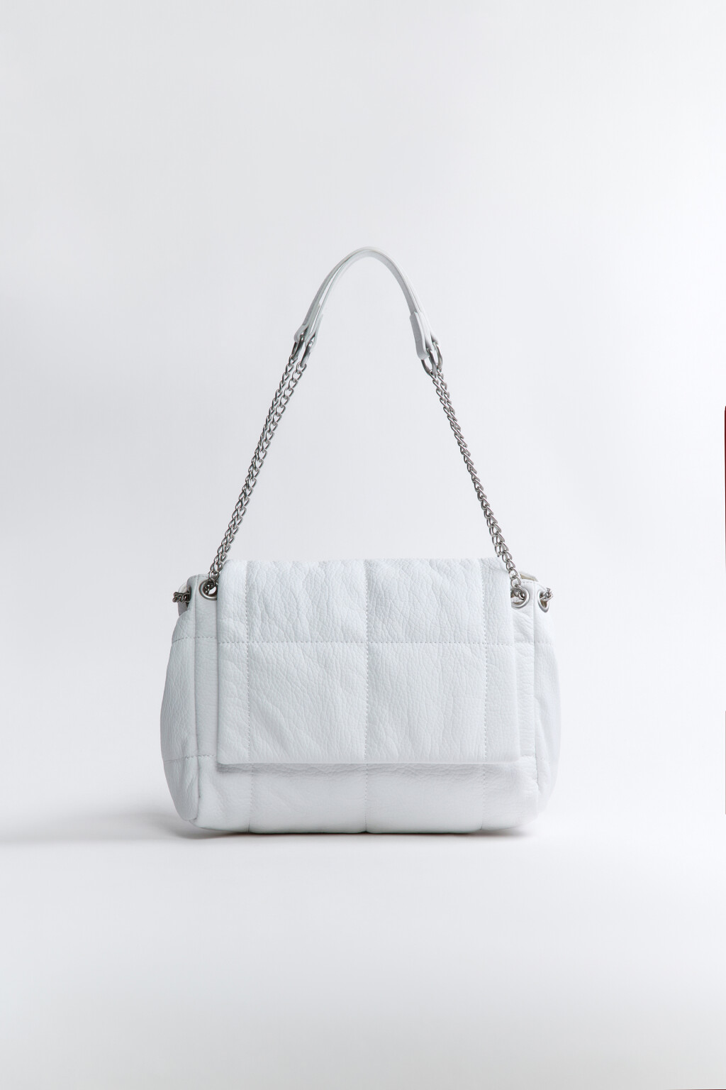 Сумка-кроссбоди с цепочкой через плечо - цвет молочный - 2