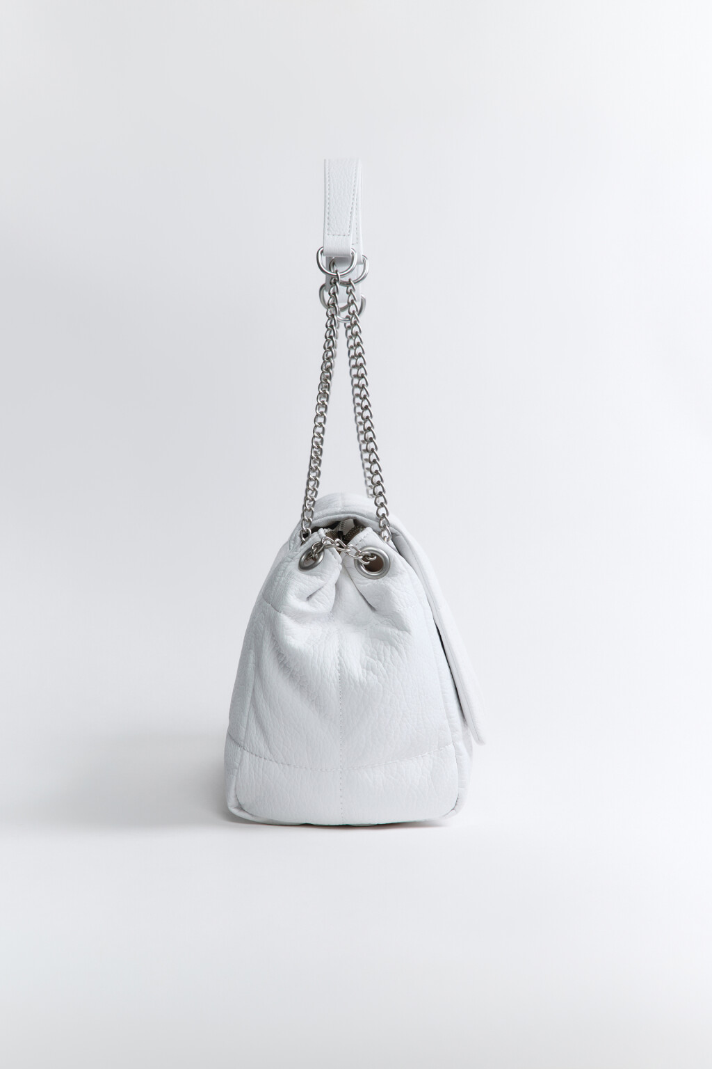 Сумка-кроссбоди с цепочкой через плечо - цвет молочный - 4