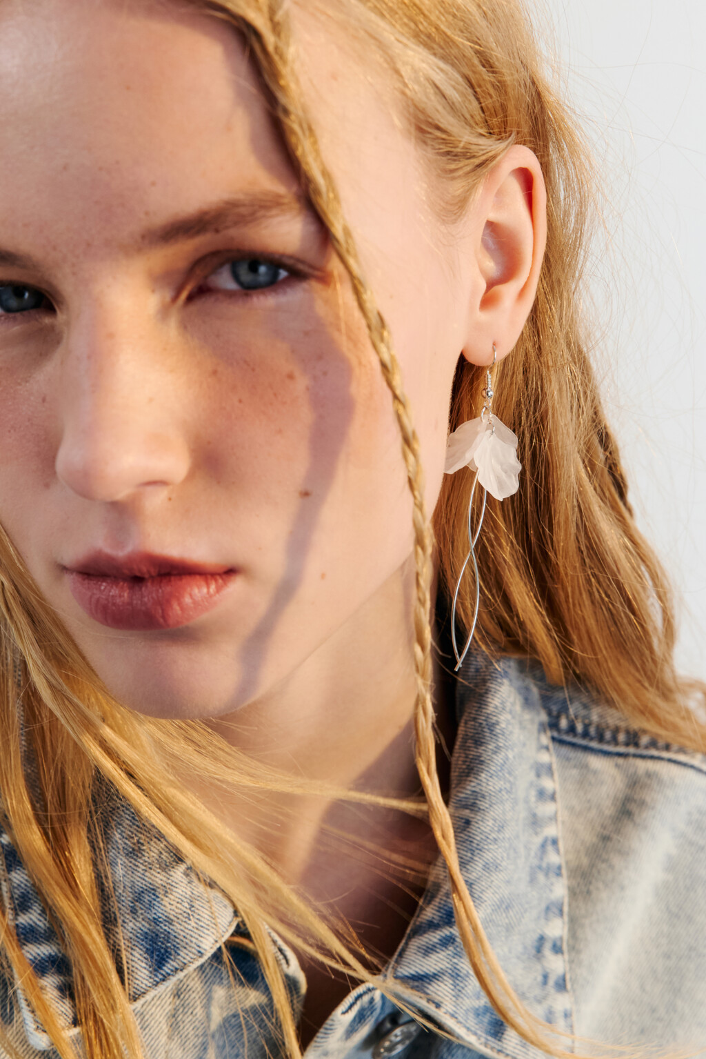 Серьги длинные с цветком - цвет мультиколор - 3