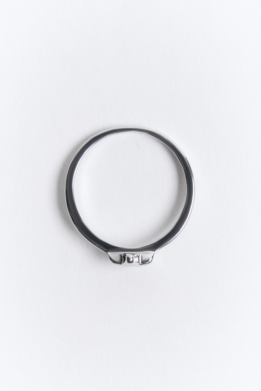 Кольцо серебристое со звездочкой - цвет серый - 2