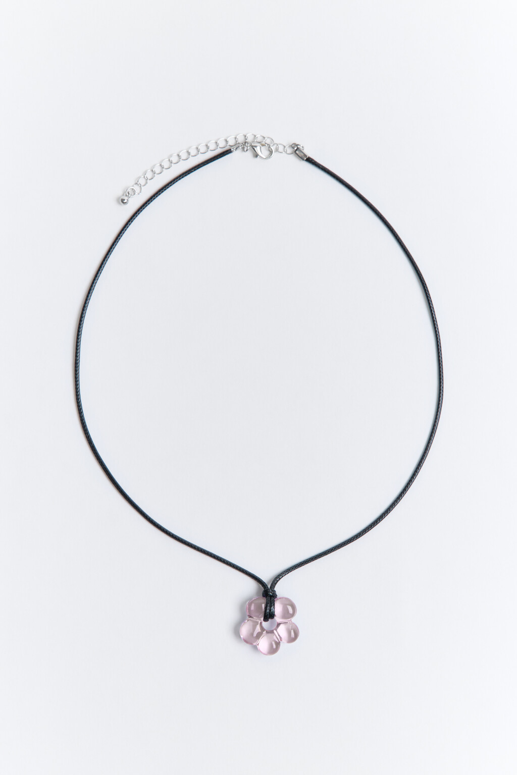 Колье-шнурок с подвеской - цвет серый - 3