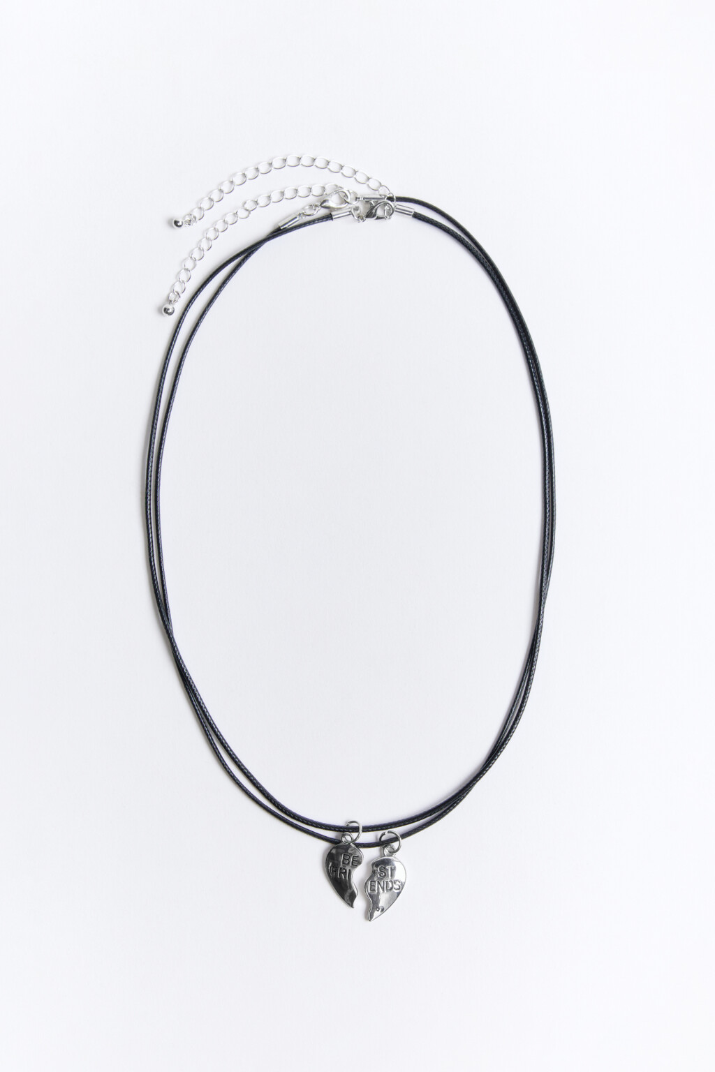 Набор колье с парными подвесками (2 штуки) - цвет серый - 1