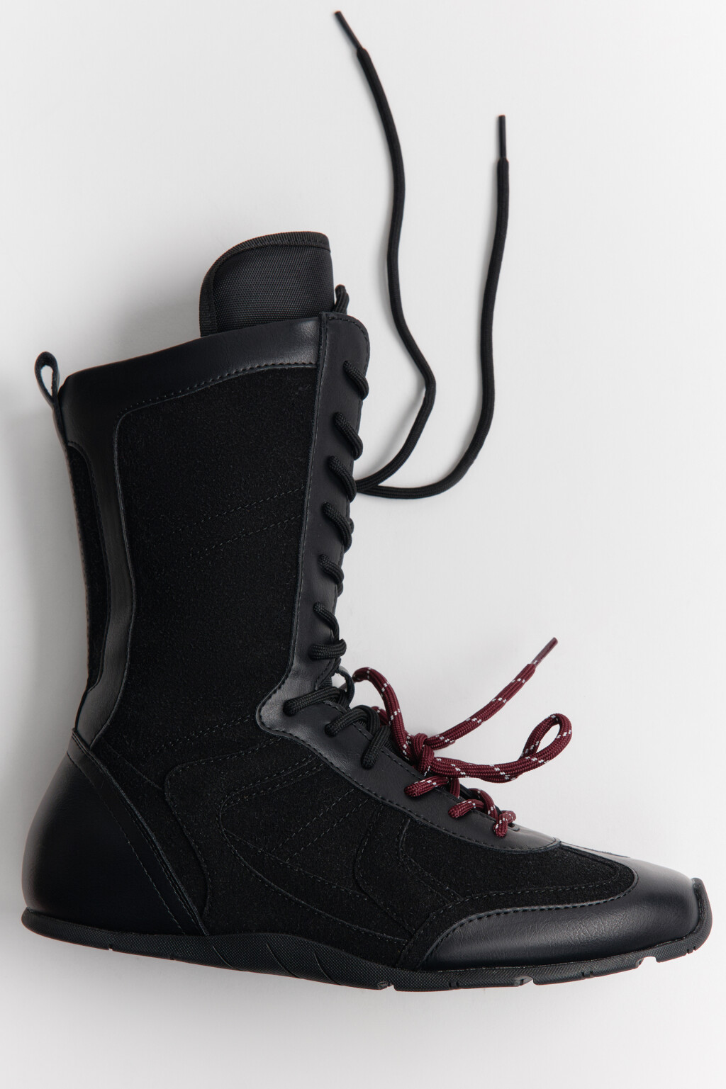 Кроссовки высокие с двойной шнуровкой - цвет черный - 5