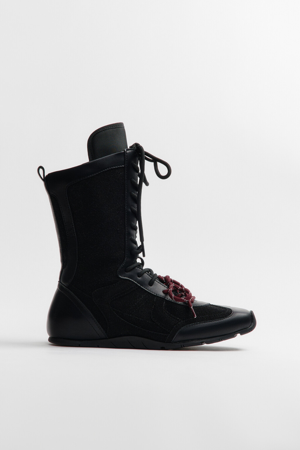 Кроссовки высокие с двойной шнуровкой - цвет черный - 7