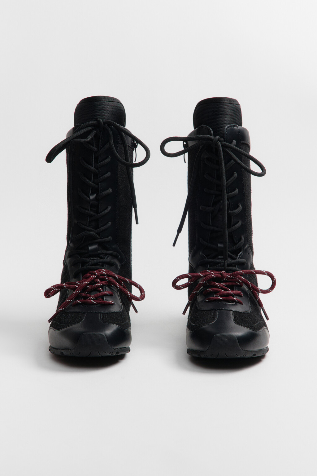Кроссовки высокие с двойной шнуровкой - цвет черный - 8