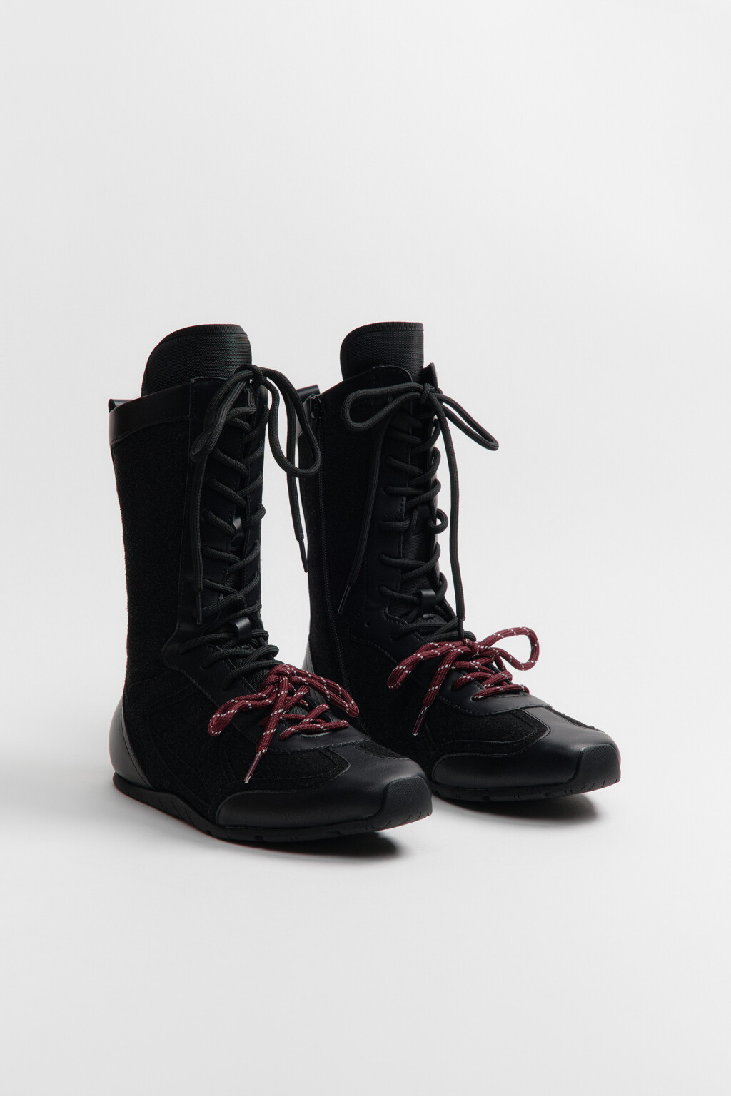 Кроссовки высокие с двойной шнуровкой - цвет черный - 9