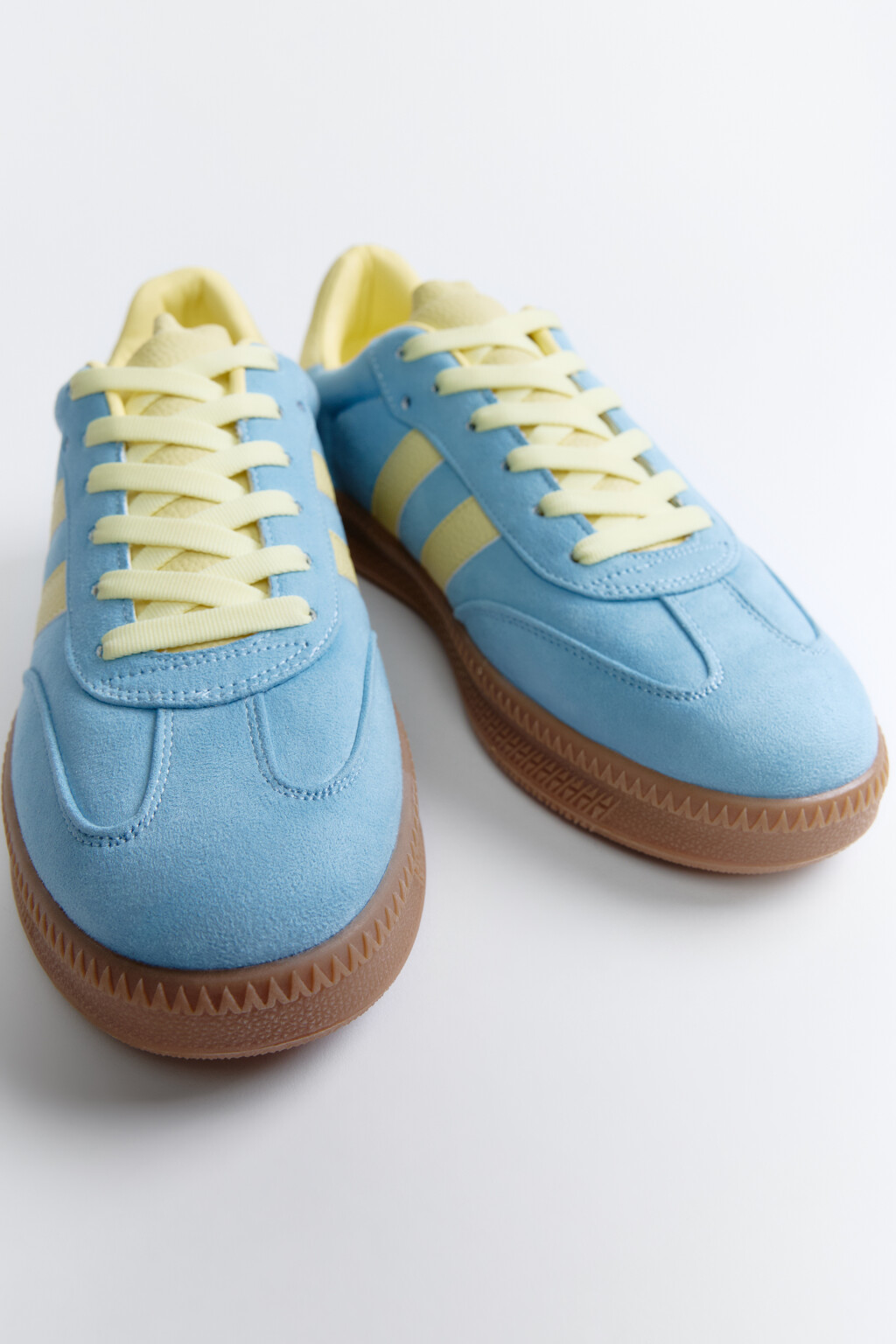 Кеды на платформе с полосками - цвет голубой - 4