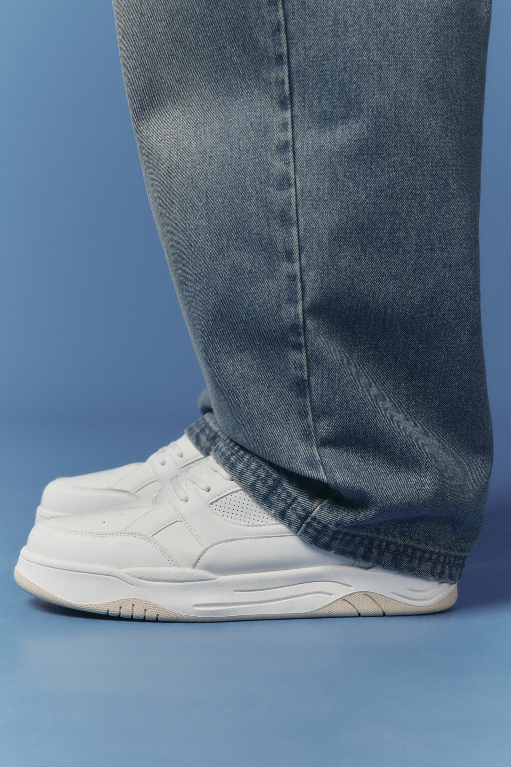 Кеды на высокой подошве - цвет белый - 1