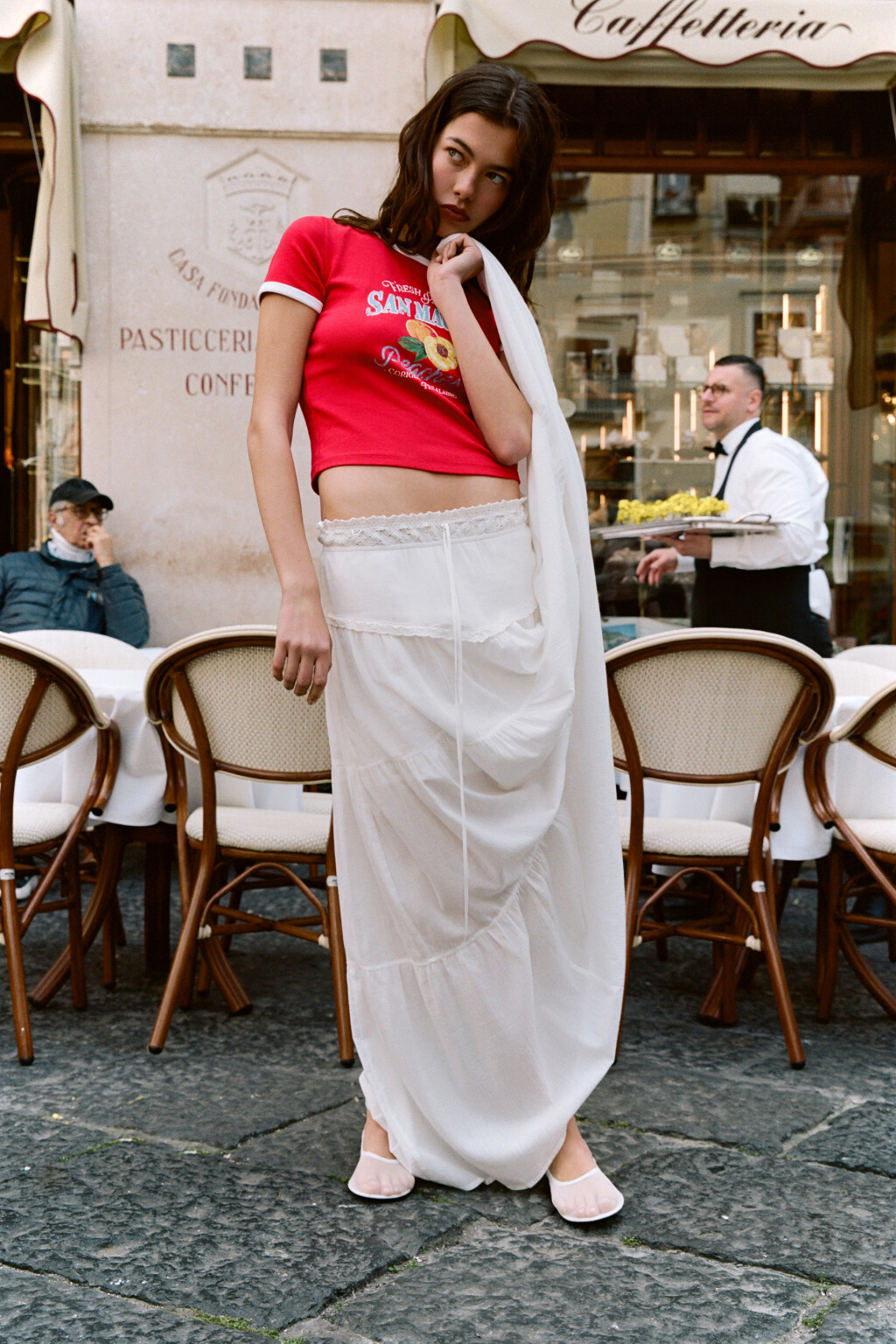 Балетки с прозрачным верхом - цвет белый - 3