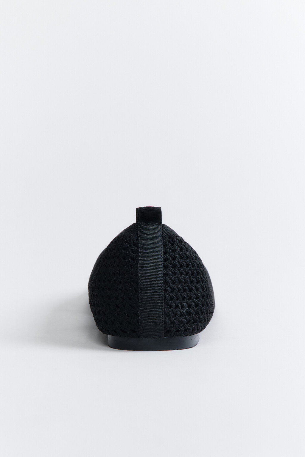 Балетки с вязаным верхом - цвет черный - 4