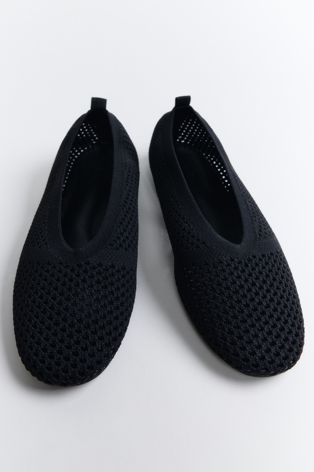 Балетки с вязаным верхом - цвет черный - 6