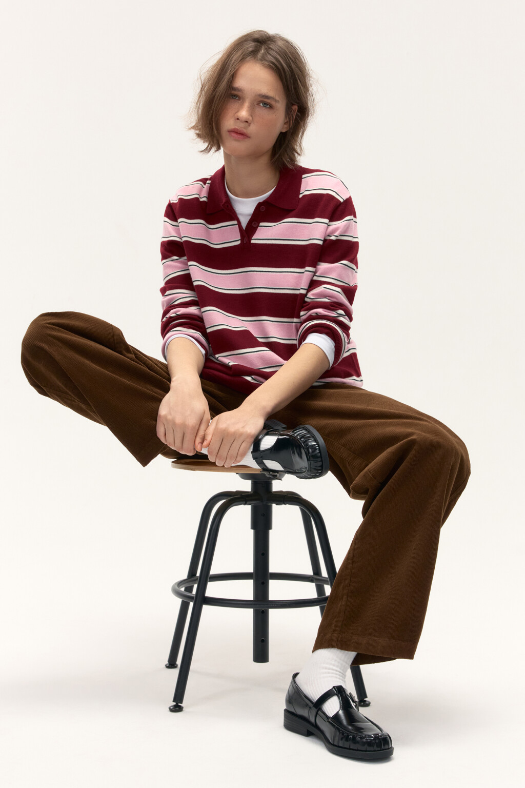 Туфли-лоферы с ремешком - цвет черный - 2