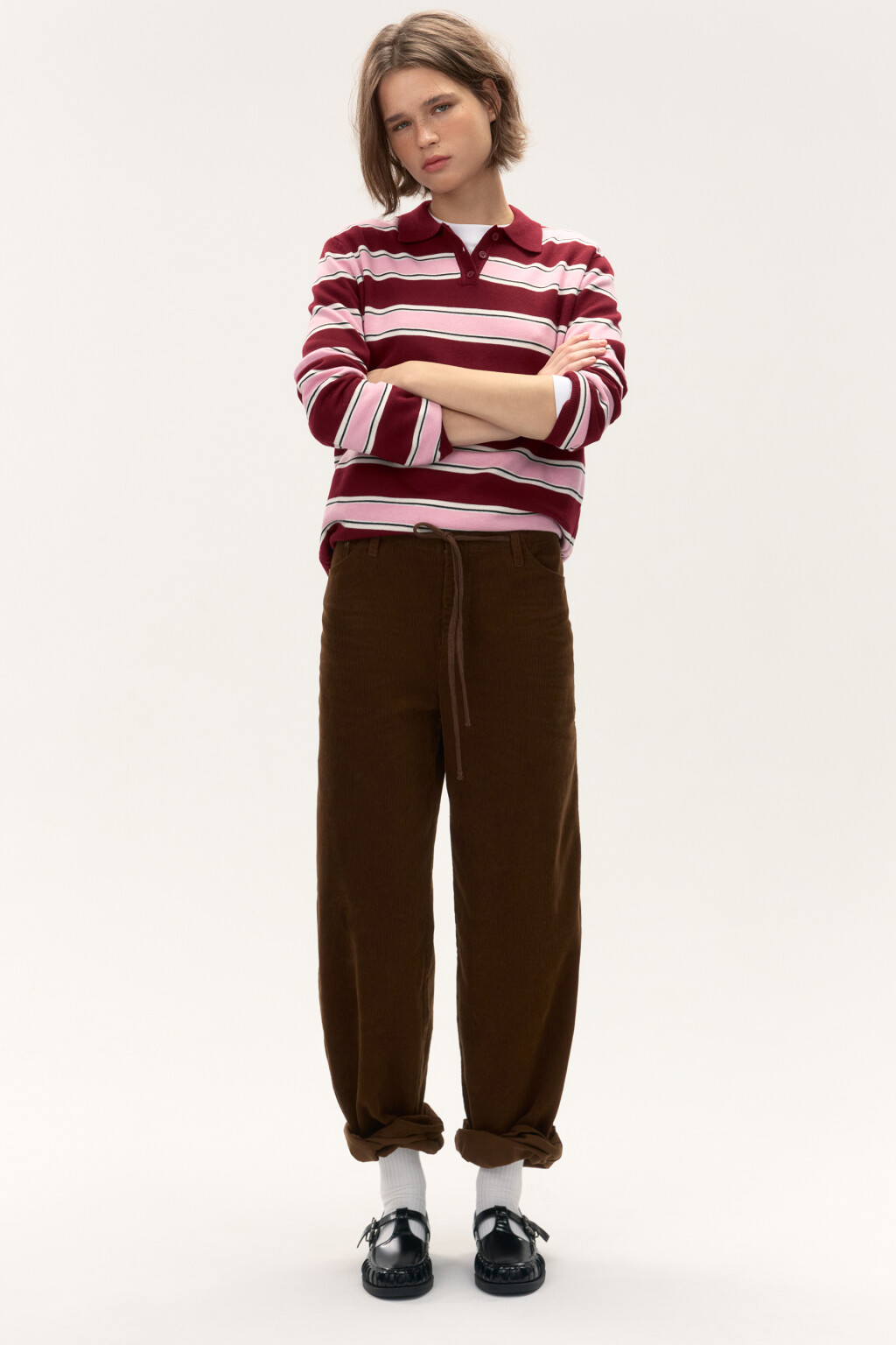 Туфли-лоферы с ремешком - цвет черный - 3